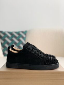 Red Bottoms Spikes Sneaker Black