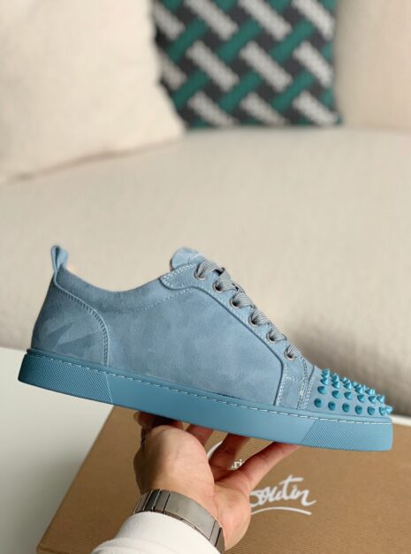 Red Bottoms Spikes Sneaker Blue